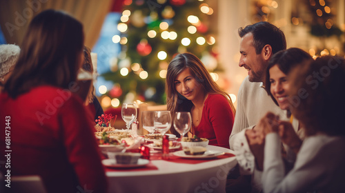 Festive Family Dinner: Christmas Joy at Home