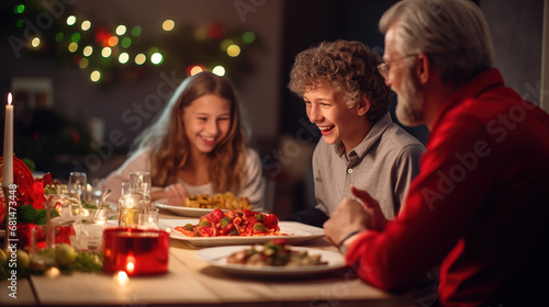 Cozy Christmas Family Dinner