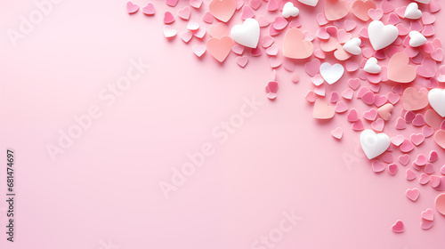 Walentynkowe abstrakcyjne pastelowe tło dla zakochanych par - miłość w powietrzu pełna serc.  Wzór do projektu baneru © yeseyes9