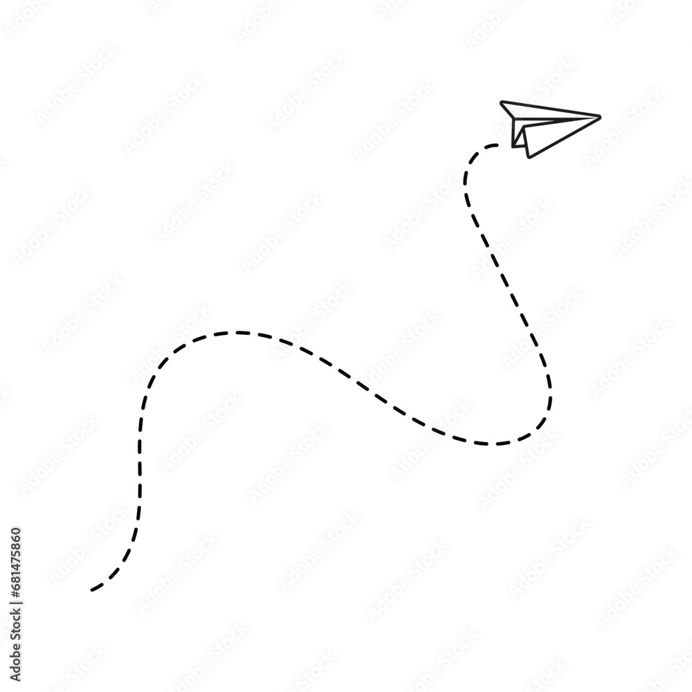 Plane dotted line Plane dotted line