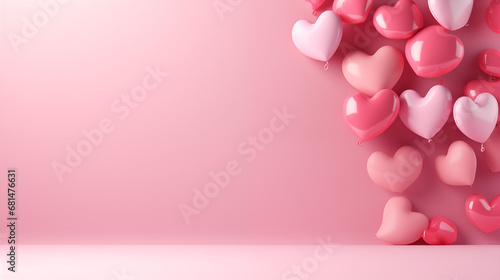Walentynkowe abstrakcyjne pastelowe tło dla zakochanych par - kocham miłość serc.  Wzór do projektu baneru