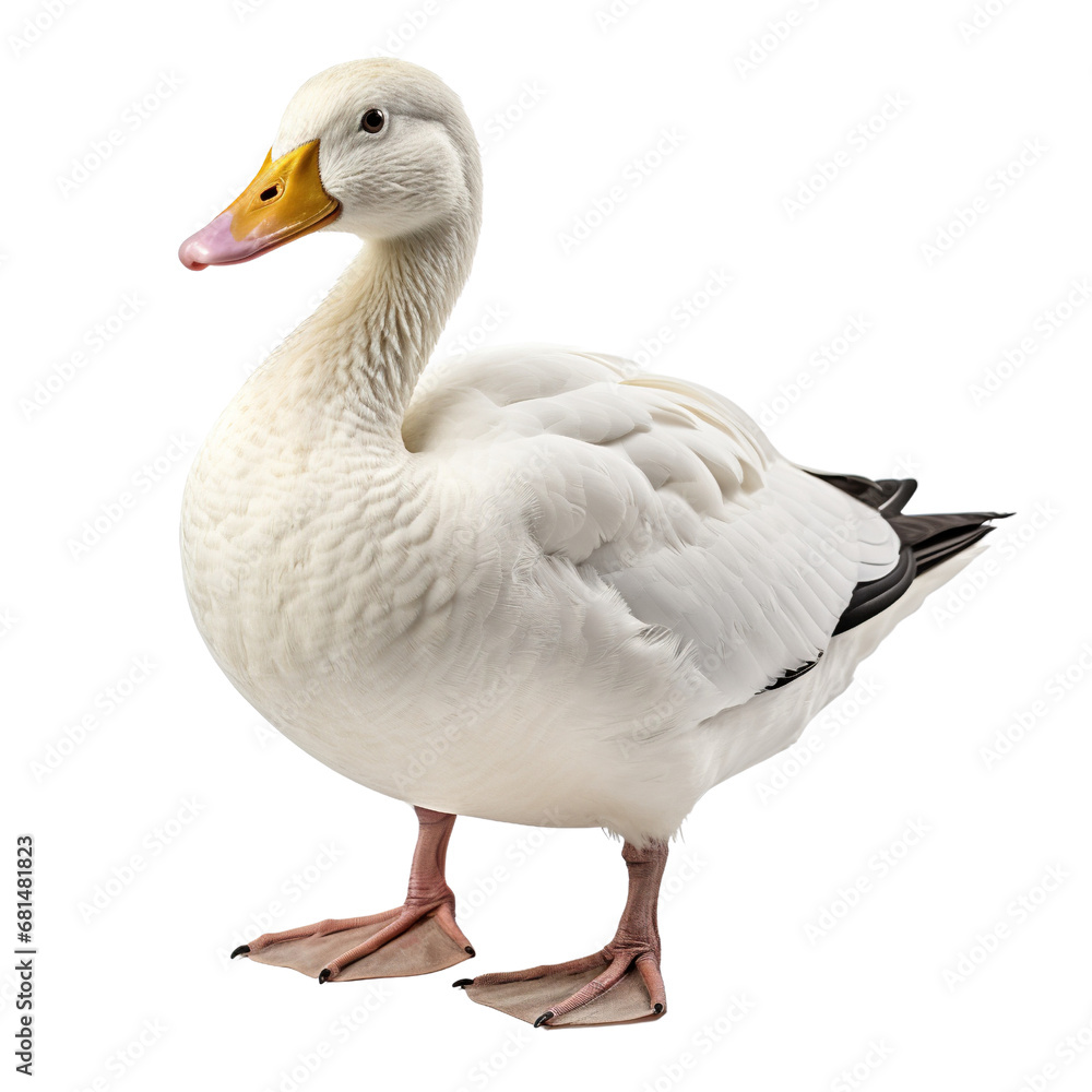 White Duck isolated on white background White Duck isolated on white background