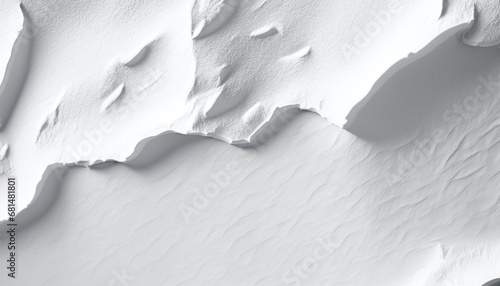 close-up image of a white textured surface with a jagged edge, Close up of white poster texture photo