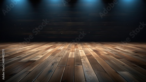 Dark Balsa Floor with White Spotlight Background
