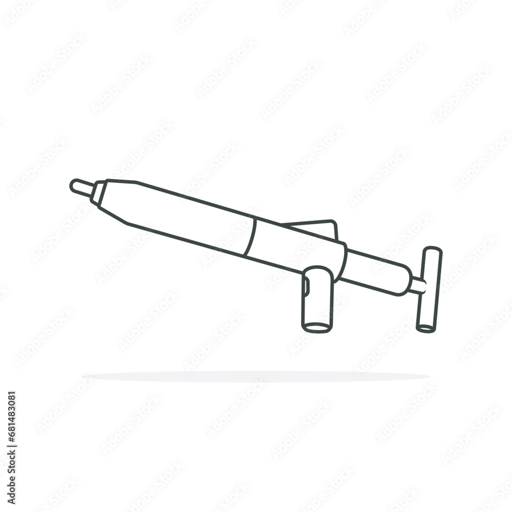 Plumbing plunger hand tool for toilet in an outline style. Cleaning toilet sucker icon. Plumbing plunger hand tool for toilet in an outline style. Cleaning toilet sucker icon.