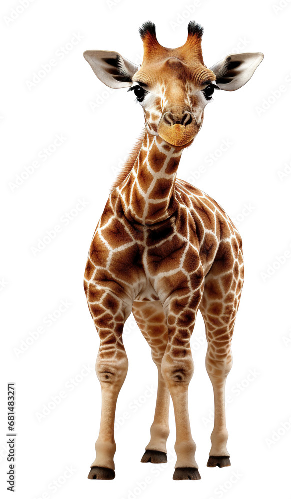 Baby body giraffe isolated on a white background
