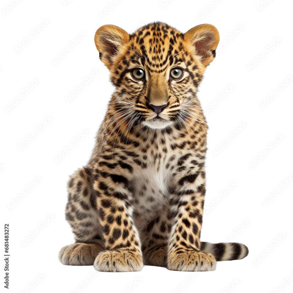 Leopard isolated on a white background Leopard isolated on a white background