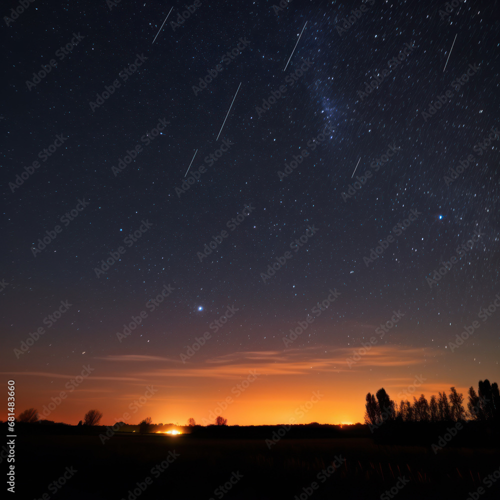 Naklejka premium Evening sky with a bright celestial event like 