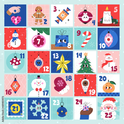 Christmas  New Year and Holiday advent calendar