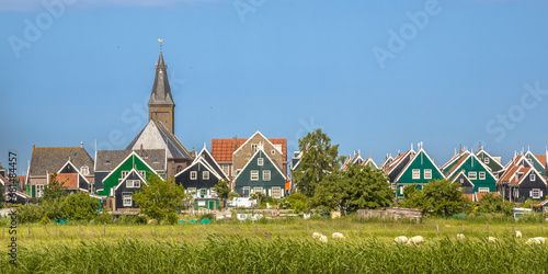 Panorama overview of Marken Village photo