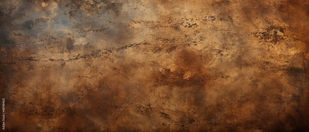 Old beige and dark brown textured metal background, Generative AI