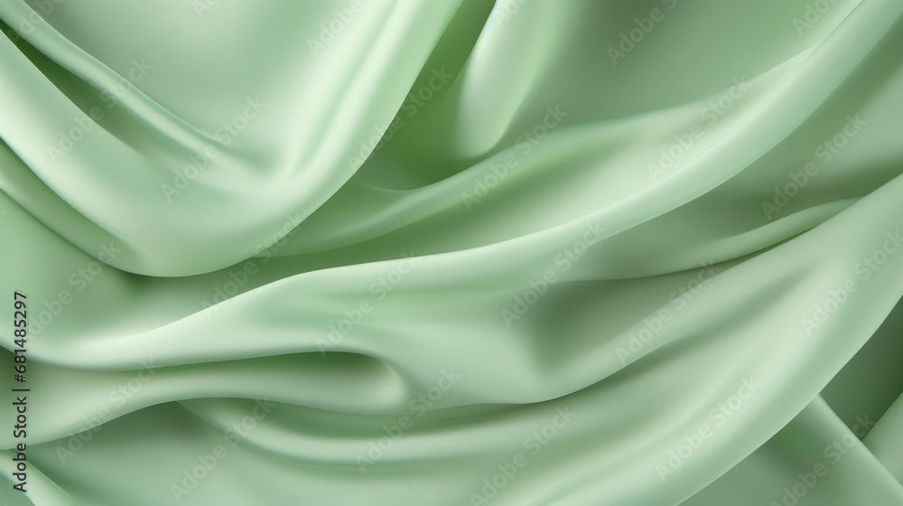 Silk green fabric closeup Silk green fabric closeup