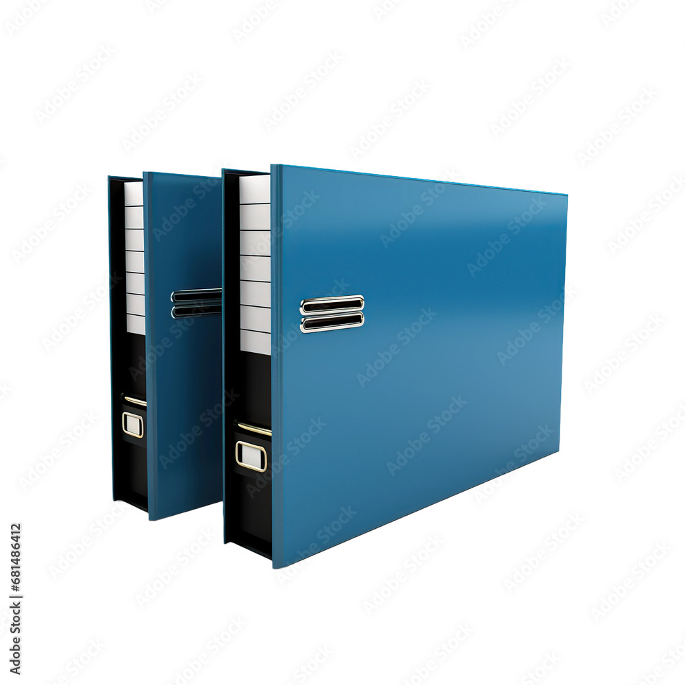 Folders with papers, 3D style, isolated on white or transparent background. AI Generated. Folders with papers, 3D style, isolated on white or transparent background. AI Generated.