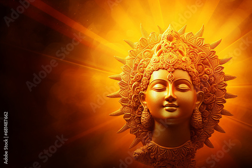 Sun deity Surya - Hindus, Sikhs and Muslims Maghi festival and Lohri celebration  symbol