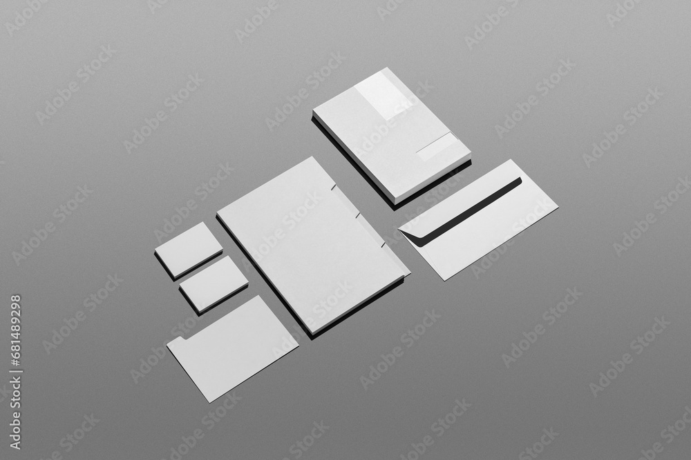 Branding identity clean mockup template, real photo, booklet, folder, notebook, business card, envelope. Blank isolated on a white background to place your design. Branding identity clean mockup template, real photo, booklet, folder, notebook, business card, envelope. Blank isolated on a white background to place your design.