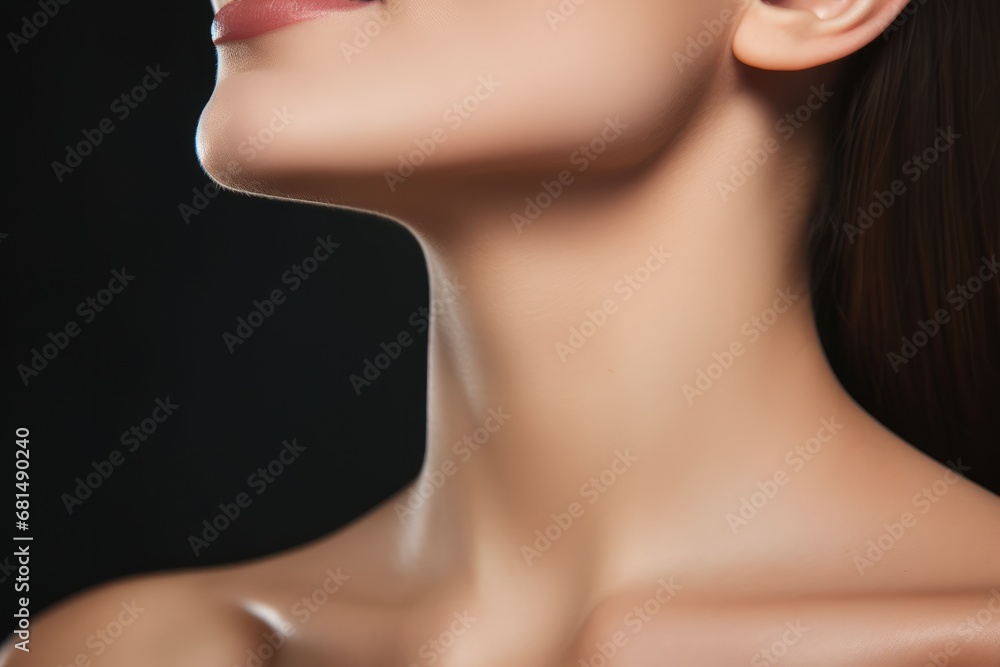 Closeup Of Womans Neck. Сoncept Abstract Nature Photography, Street Art Murals, Urban Landscape, Sunset Silhouettes, Architectural Details Closeup Of Womans Neck. Сoncept Abstract Nature Photography, Street Art Murals, Urban Landscape, Sunset Silhouettes, Architectural Details