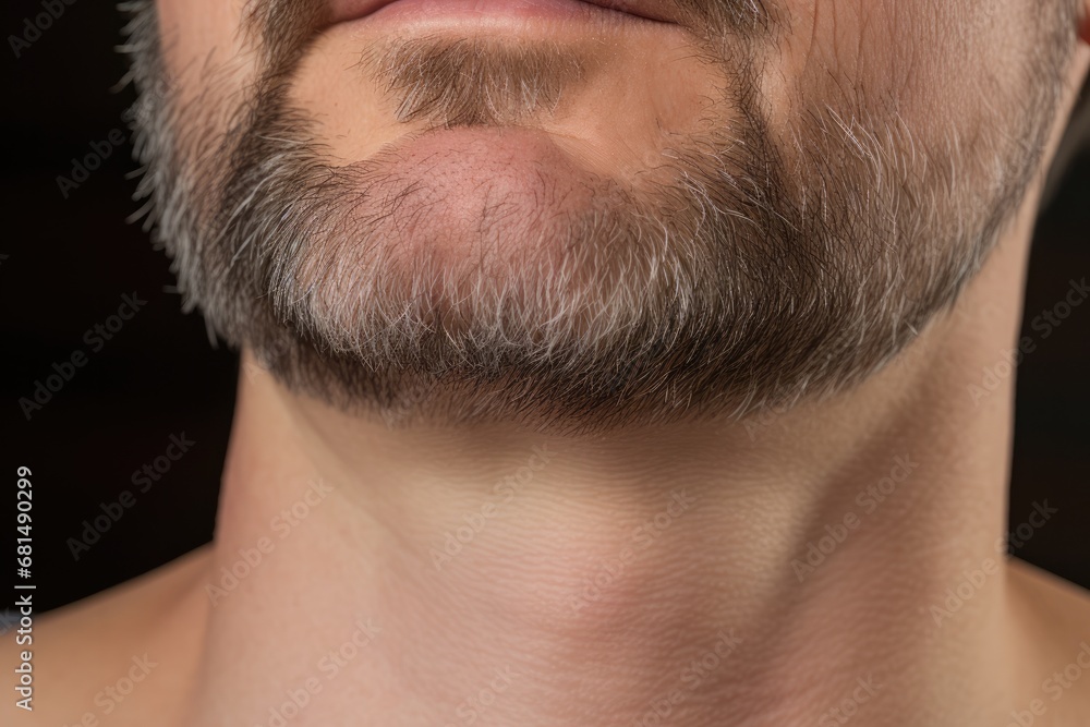 Obraz premium Closeup Of Mans Neck