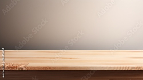 Empty or blank minimal wooden table counter podium photo