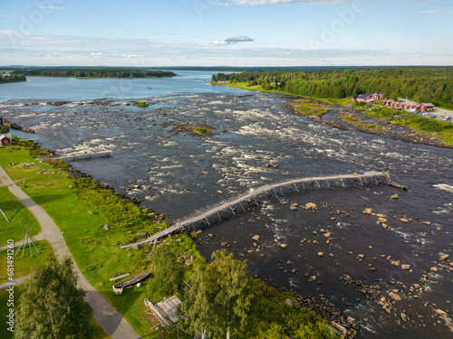 Kukkolankoski or Kukkolaforsen rapids in Tornio river photo