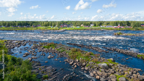 Kukkolankoski or Kukkolaforsen rapids in Tornio river