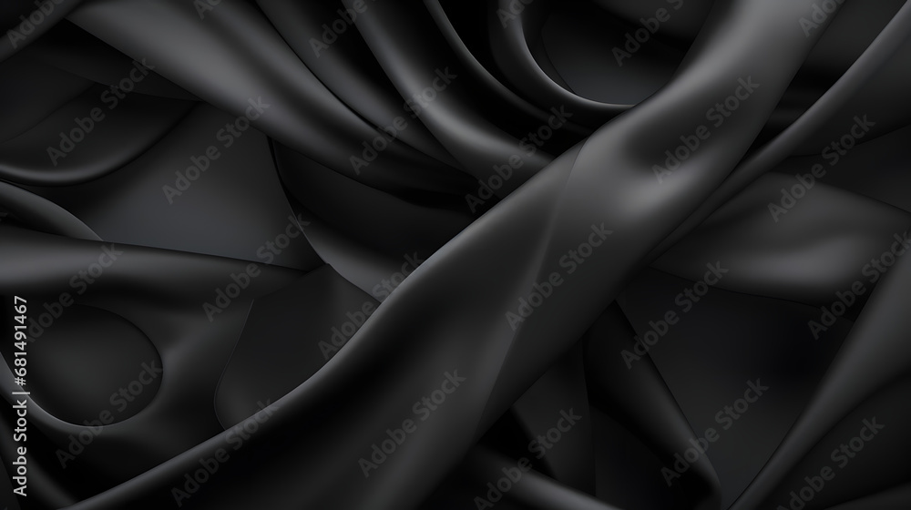 Fototapeta premium black ribbon on silk