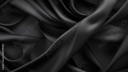 black ribbon on silk