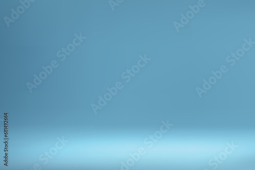 Luxury blue studio room background with spotlights