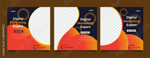 Marketing business instagram posts collection
