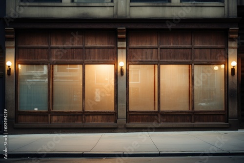 An empty shop window. Holiday. An abandoned store.