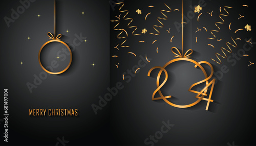 2024 Merry Christmas background for your seasonal invitations, festival posters, greetings cards.