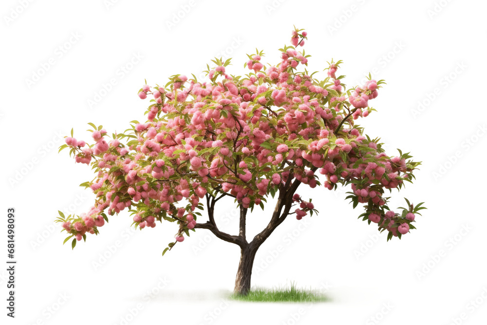 Isolated Peach Tree on a transparent background