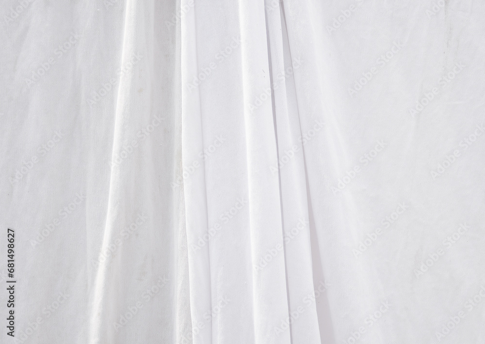 Obraz premium close up white curtain texture background.