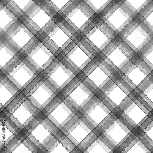 Watercolor stripe plaid sea...