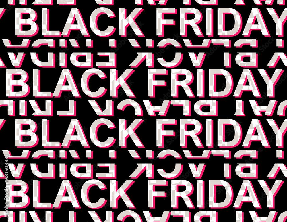 Seamless calligraphy pattern, modern font print. Black Friday text. Seamless calligraphy pattern, modern font print. Black Friday text.