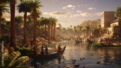 the daily life of ancient Egyptians living along the Nile River