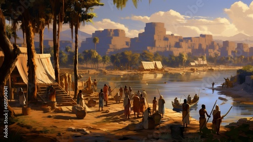 the daily life of ancient Egyptians living along the Nile River
