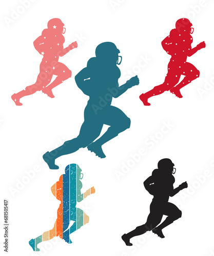 American Football Player Silhouette