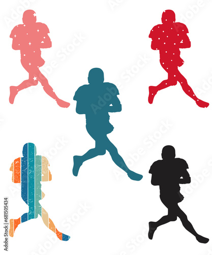 American Football Player Silhouette