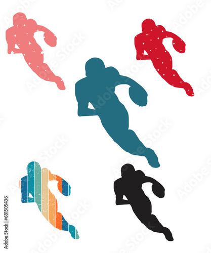 American Football Player Silhouette
