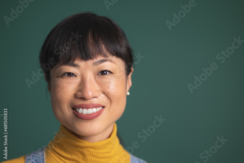 portrait of a Japanese woman smiling and having fun