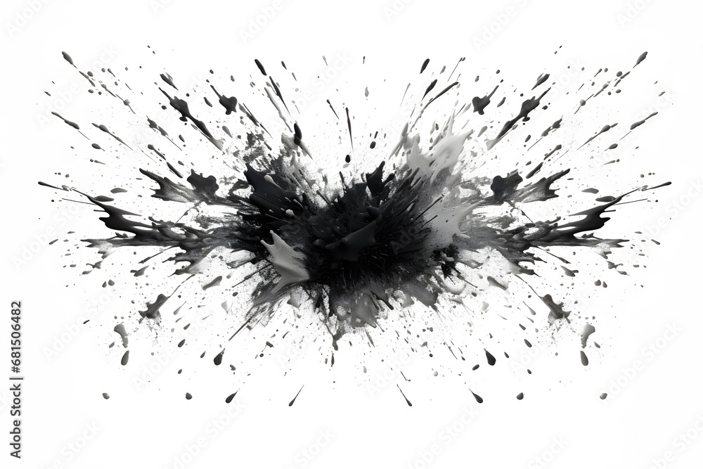 Black ink splash isolated on white background Black ink splash isolated on white background