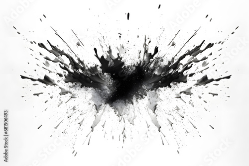 Wallpaper Mural Black ink splash isolated on white background Torontodigital.ca