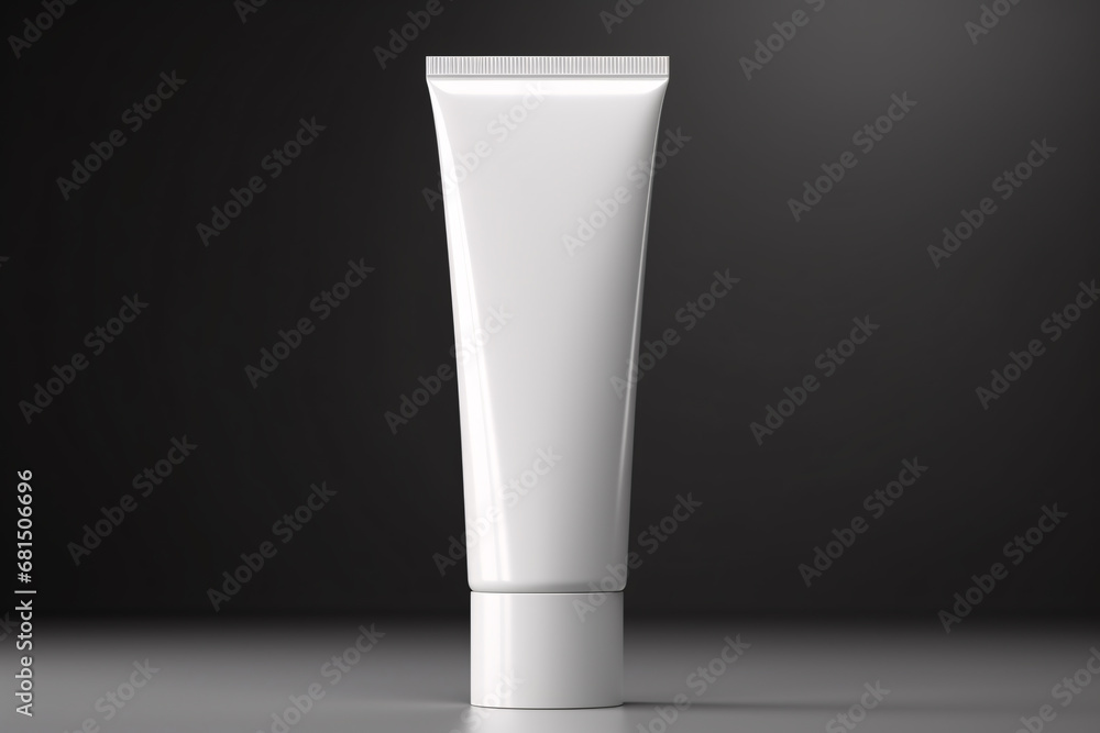 A Blank Cosmetic Tube Mockup, a Perfect Canvas for Beauty and Cosmetic Product Design, Offering an Empty Palette Ready for Infinite Possibilities in the World of Cosmetic Packaging and Presentation A Blank Cosmetic Tube Mockup, a Perfect Canvas for Beauty and Cosmetic Product Design, Offering an Empty Palette Ready for Infinite Possibilities in the World of Cosmetic Packaging and Presentation