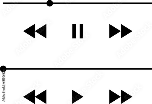 シークバー　コントロールバー　音楽・動画プレイヤー　再生