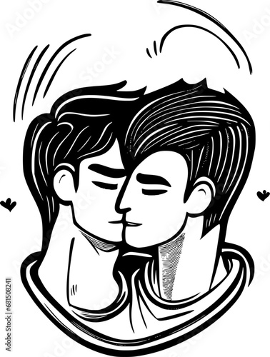man couple cartoon