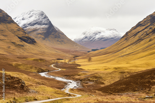transformation of Scottish Highlands in spring, embodying snowmelt, awakening wildlife, and vivid palette of colors that paint this picturesque region --v 5.1