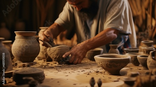 the process of creating ancient Egyptian pottery