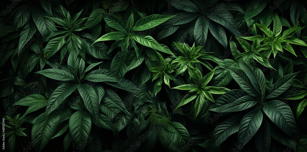 dark green leafy background