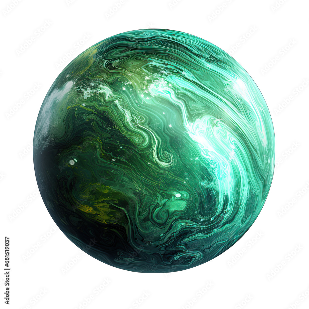 Jade Green Planet Isolated on Transparent or White Background, PNG Jade Green Planet Isolated on Transparent or White Background, PNG