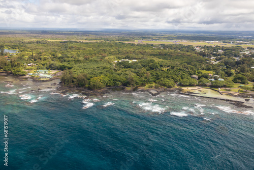 Aerial view of Hilo on the Island of Hawai'i 